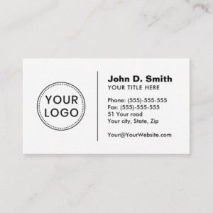 Professional custom logo modern white business cards