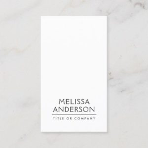 Modern white minimalist professional business card