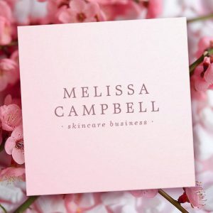 Pink feminine professional minimalist square business card