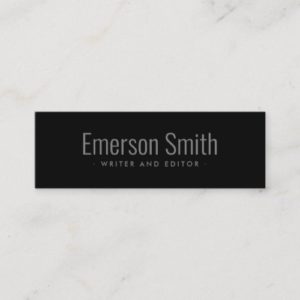 Black stylish mini business card