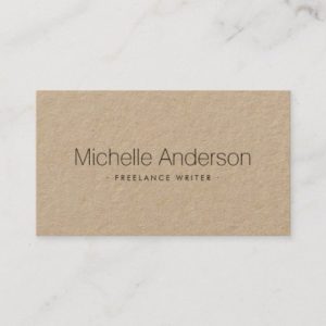Elegant Kraft paper modern minimalist Business Card