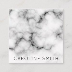 Elegant marble classy modern square square business card