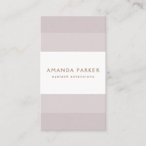 Light muted lavender stripe sophisticated vertical business card