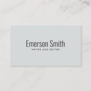 Minimalist professional elegant modern light gray business card