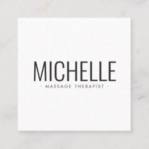 Modern professional minimal elegant square business card