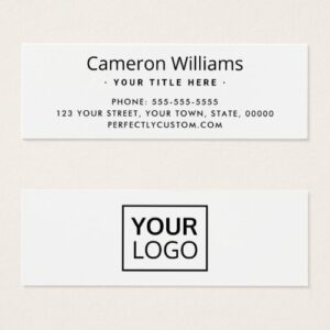 White or any color custom logo Mini Business Card