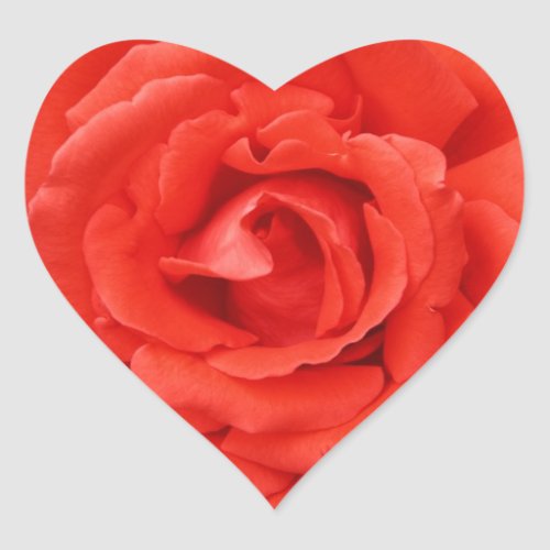 Red rose Valentine's Day Heart Sticker