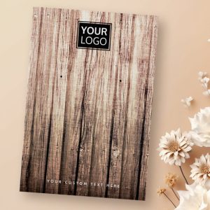 Rustic wood custom logo earring display card