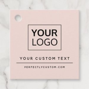 Logo social media icons minimal blush pink tags