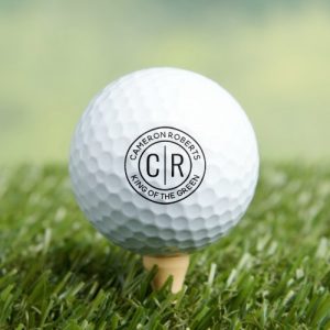 Monogram initials name and custom text golf balls