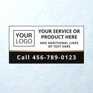 Promotional add logo black white business service wall decal