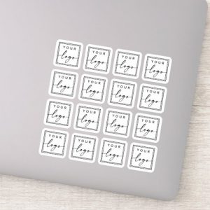 Custom logo square rounded corners vinyl sticker