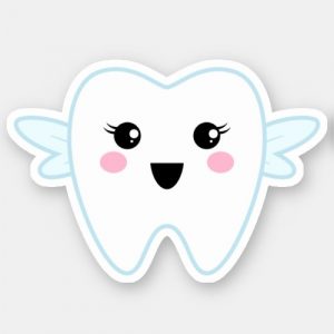 Cute kawaii tooth fairy sticker
