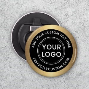 Logo golden gradient border business bottle opener