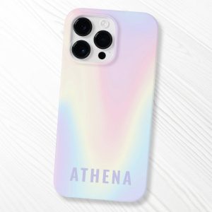 Soft pastel rainbow name trendy modern minimal Case-Mate