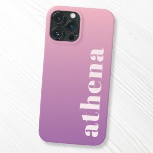 Soft pink purple gradient custom name Case-Mate iPhone case