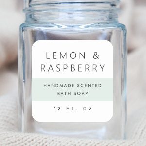 Modern pale dusty sea green color block product square sticker