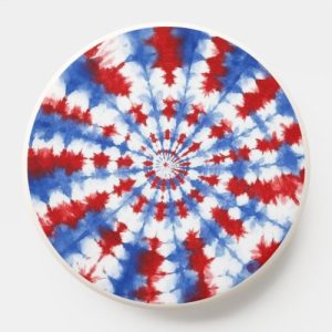 Blue white red USA American flag colors tie dye PopSocket