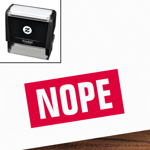 Nope funny office humor self-inking stamp