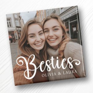 Besties best friends custom names photo magnet