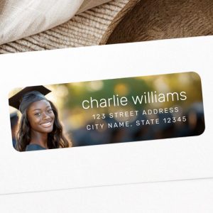 Graduate photo graduation return address label