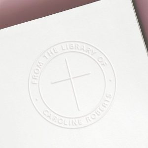 Minimal simple cross from the library of book embosser